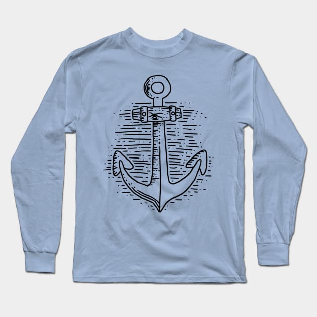 Sailor Anchor Long Sleeve T-Shirt by OsFrontis